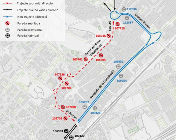 Plànol il·lustratiu. La informació mostrada al plànol es troba descrita al text d'aquesta pàgina.