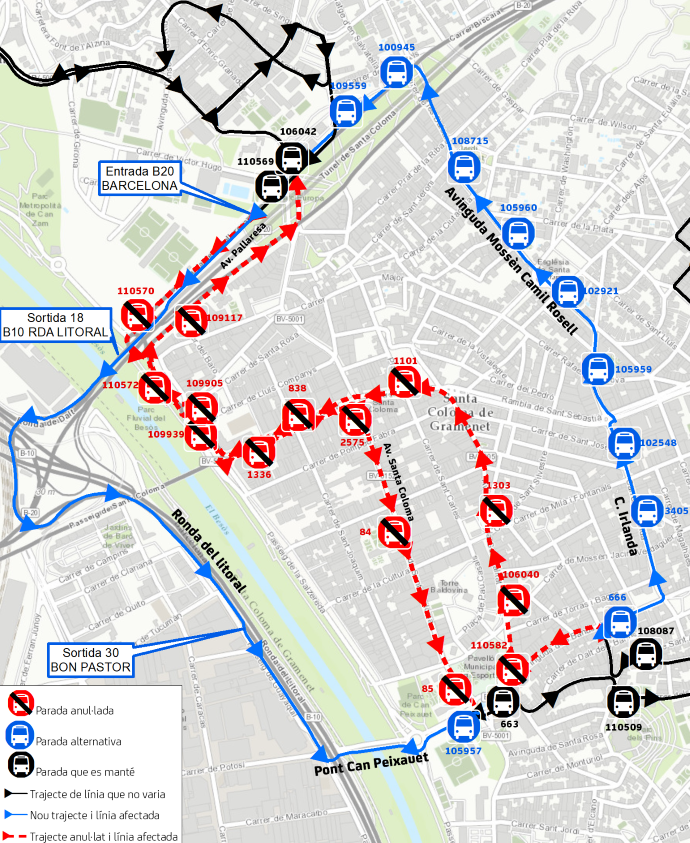 Plànol il·lustratiu. La informació mostrada al plànol es troba descrita al text d'aquesta pàgina.