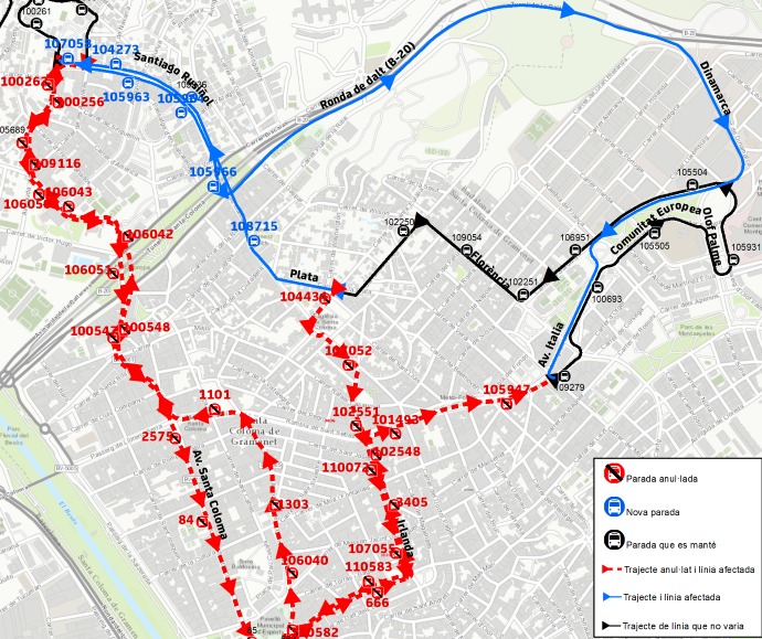 Plànol il·lustratiu. La informació mostrada al plànol es troba descrita al text d'aquesta pàgina.