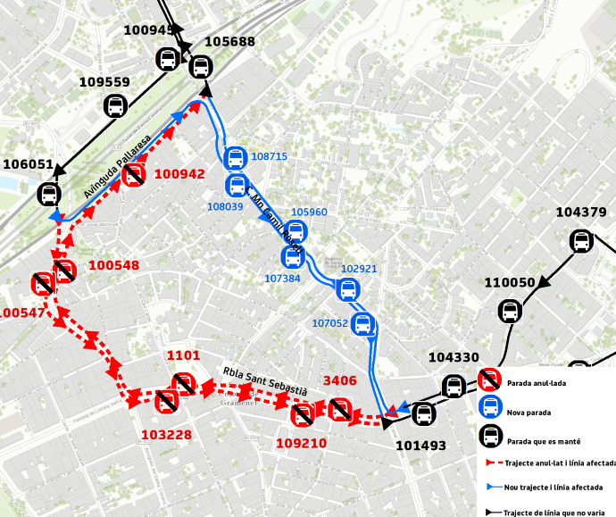 Plànol il·lustratiu. La informació mostrada al plànol es troba descrita al text d'aquesta pàgina.
