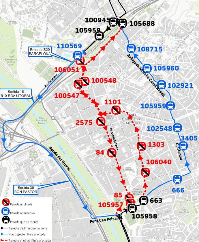 Plànol il·lustratiu. La informació mostrada al plànol es troba descrita al text d'aquesta pàgina.