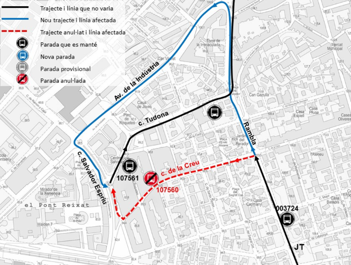 Plànol il·lustratiu. La informació mostrada al plànol es troba descrita al text d'aquesta pàgina.