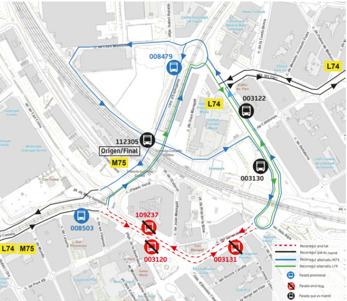 Plànol il·lustratiu. La informació mostrada al plànol es troba descrita al text d'aquesta pàgina.