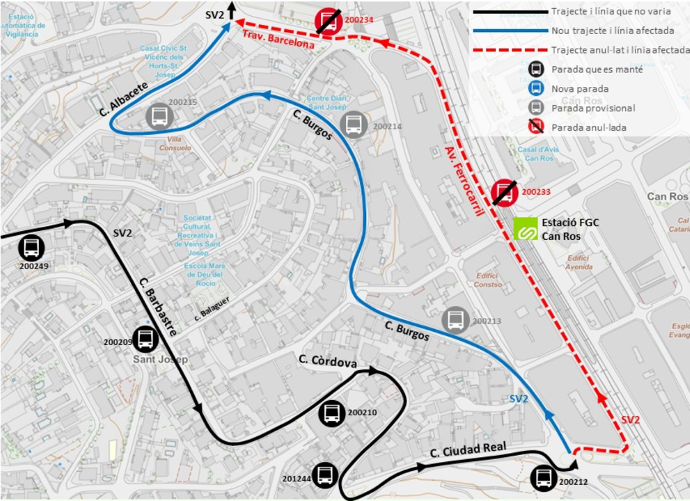 Plànol il·lustratiu. La informació mostrada al plànol es troba descrita al text d'aquesta pàgina.