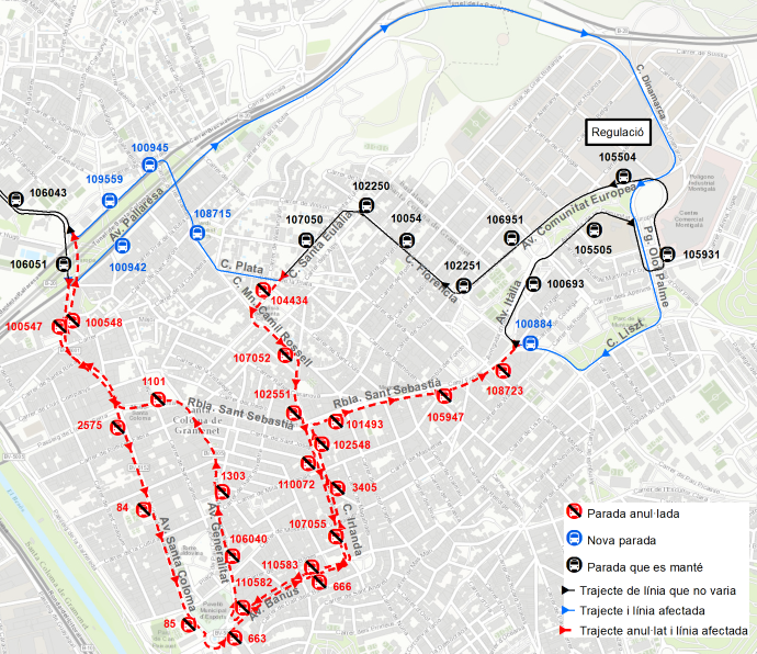 Plànol il·lustratiu. La informació mostrada al plànol es troba descrita al text d'aquesta pàgina.