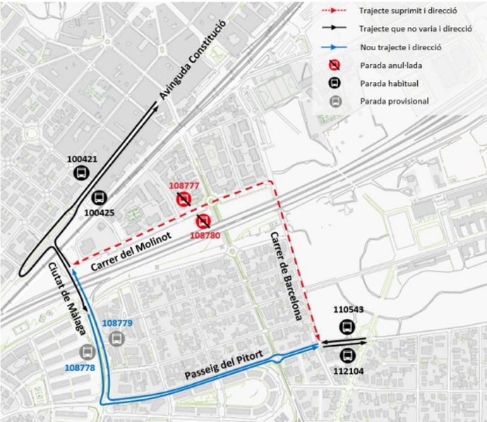 Plànol il·lustratiu. La informació mostrada al plànol es troba descrita al text d'aquesta pàgina.