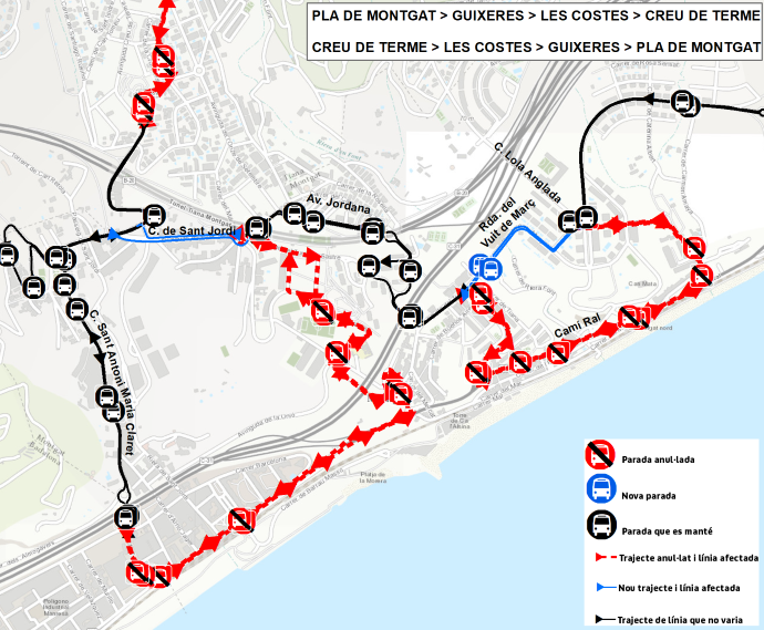 Plànol il·lustratiu. La informació mostrada al plànol es troba descrita al text d'aquesta pàgina.