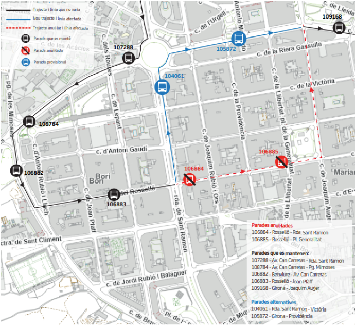 Plànol il·lustratiu. La informació mostrada al plànol es troba descrita al text d'aquesta pàgina.
