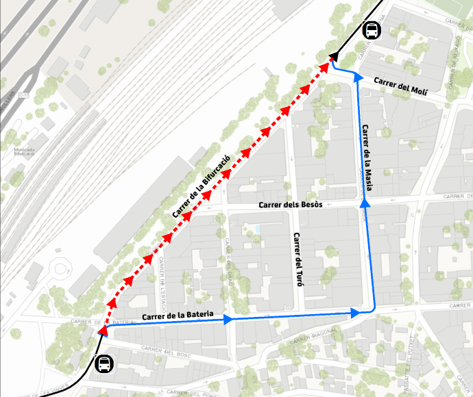 Plànol il·lustratiu. La informació mostrada al plànol es troba descrita al text d'aquesta pàgina.