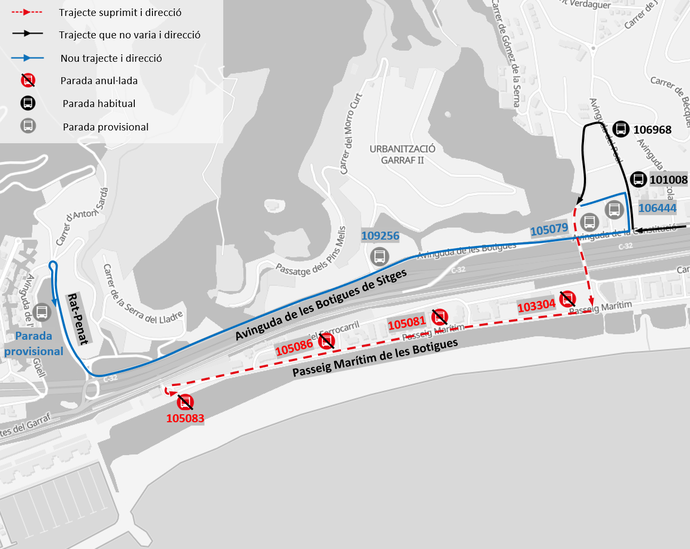Plànol il·lustratiu. La informació mostrada al plànol es troba descrita al text d'aquesta pàgina.