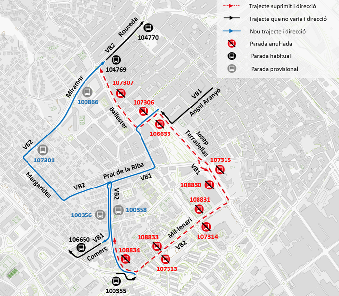 Plànol il·lustratiu. La informació mostrada al plànol es troba descrita al text d'aquesta pàgina.