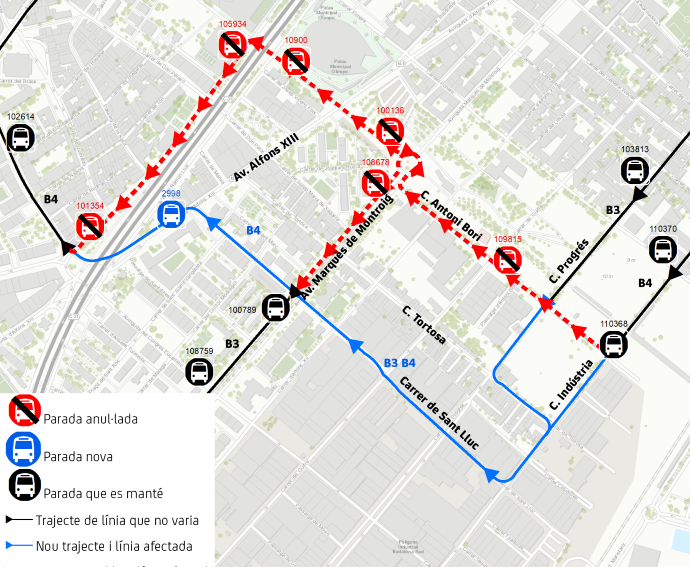 Plànol il·lustratiu. La informació mostrada al plànol es troba descrita al text d'aquesta pàgina.
