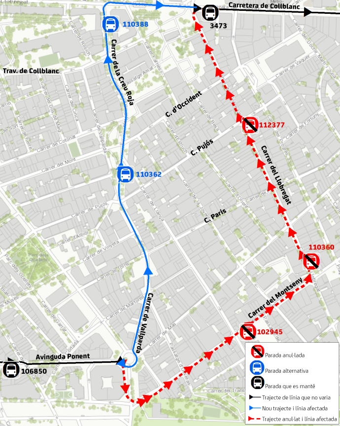 Plànol il·lustratiu. La informació mostrada al plànol es troba descrita al text d'aquesta pàgina.