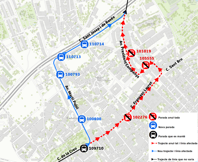 Plànol il·lustratiu. La informació mostrada al plànol es troba descrita al text d'aquesta pàgina.