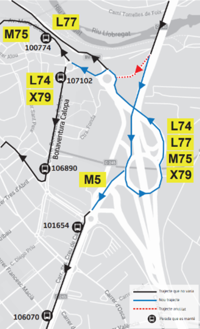 Plànol il·lustratiu. La informació mostrada al plànol es troba descrita al text d'aquesta pàgina.