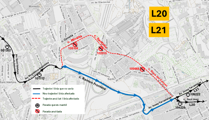 Plànol il·lustratiu. La informació mostrada al plànol es troba descrita al text d'aquesta pàgina.