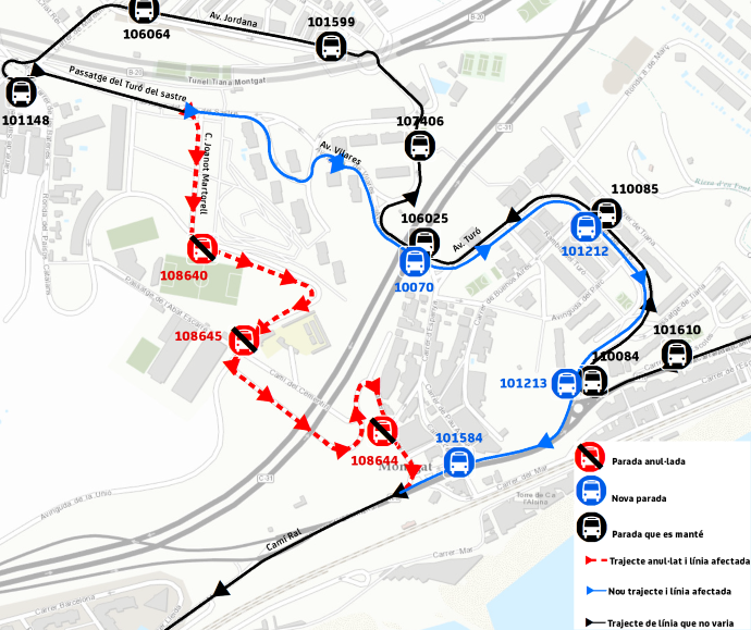 Plànol il·lustratiu. La informació mostrada al plànol es troba descrita al text d'aquesta pàgina.