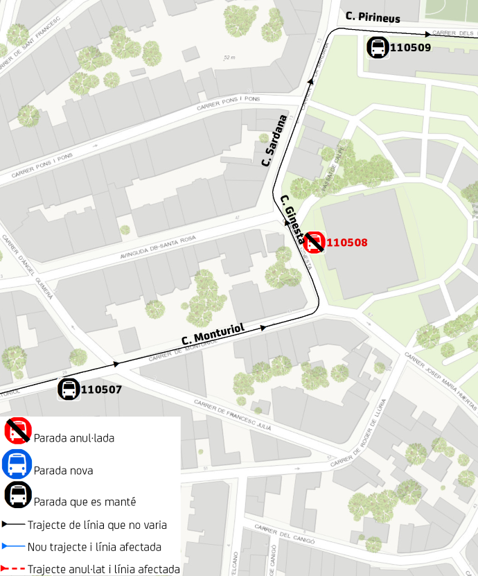 Plànol il·lustratiu. La informació mostrada al plànol es troba descrita al text d'aquesta pàgina.