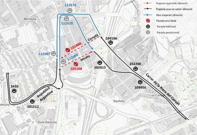 Plànol il·lustratiu. La informació mostrada al plànol es troba descrita al text d'aquesta pàgina.