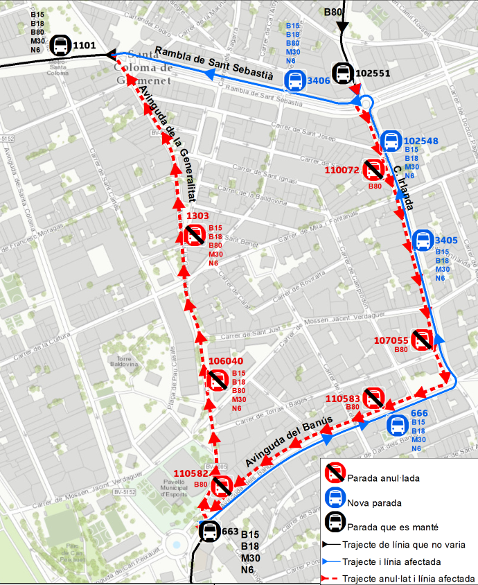 Plànol il·lustratiu. La informació mostrada al plànol es troba descrita al text d'aquesta pàgina.