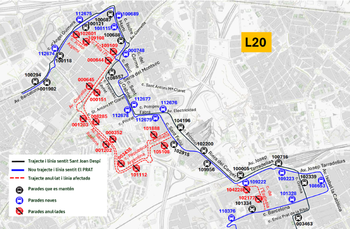 Plànol il·lustratiu. La informació mostrada al plànol es troba descrita al text d'aquesta pàgina.