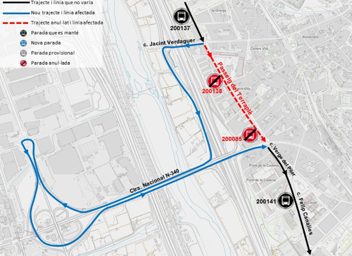 Plànol il·lustratiu. La informació mostrada al plànol es troba descrita al text d'aquesta pàgina.