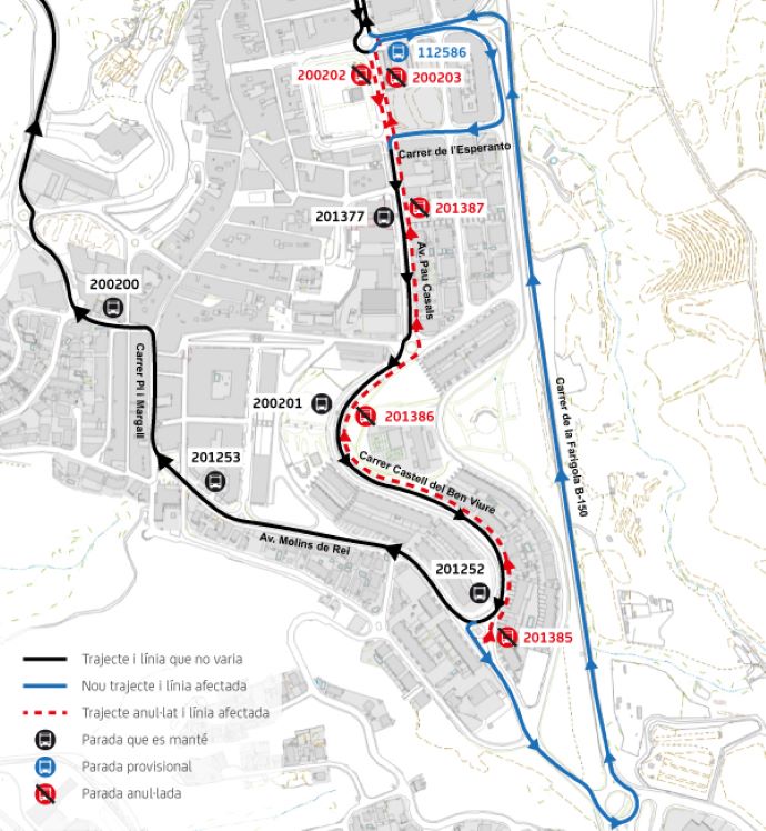 Plànol il·lustratiu. La informació mostrada al plànol es troba descrita al text d'aquesta pàgina.