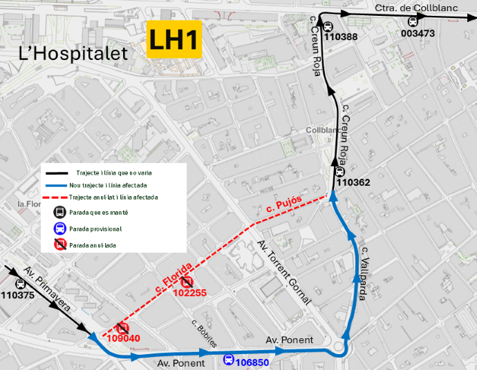 Plànol il·lustratiu. La informació mostrada al plànol es troba descrita al text d'aquesta pàgina.