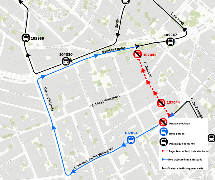 Plànol il·lustratiu. La informació mostrada al plànol es troba descrita al text d'aquesta pàgina.