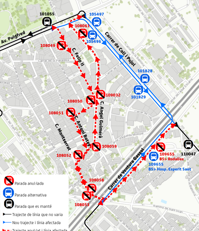 Plànol il·lustratiu. La informació mostrada al plànol es troba descrita al text d'aquesta pàgina.