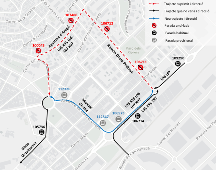 Plànol il·lustratiu. La informació mostrada al plànol es troba descrita al text d'aquesta pàgina.