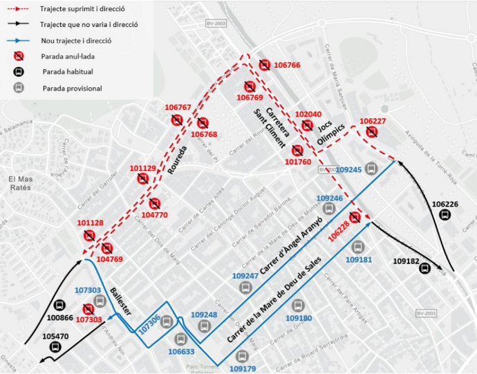 Plànol il·lustratiu. La informació mostrada al plànol es troba descrita al text d'aquesta pàgina.