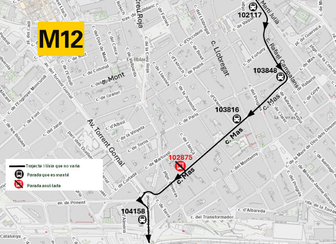 Plànol il·lustratiu. La informació mostrada al plànol es troba descrita al text d'aquesta pàgina.