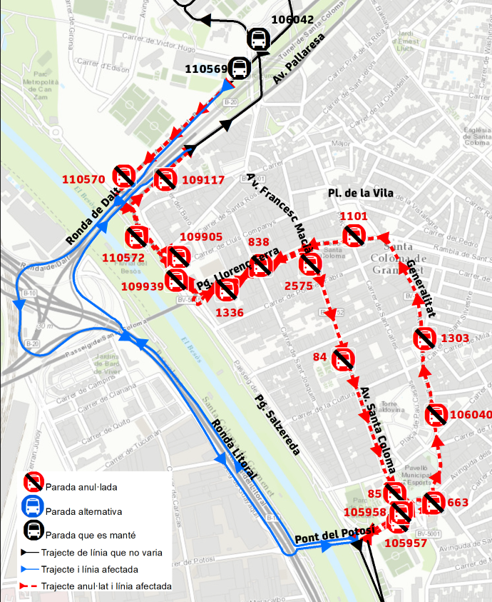 Plànol il·lustratiu. La informació mostrada al plànol es troba descrita al text d'aquesta pàgina.
