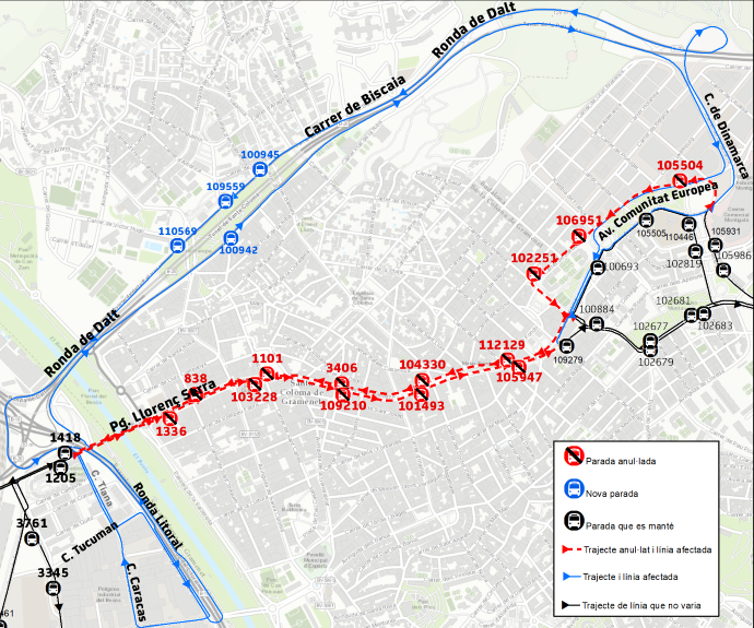 Plànol il·lustratiu. La informació mostrada al plànol es troba descrita al text d'aquesta pàgina.