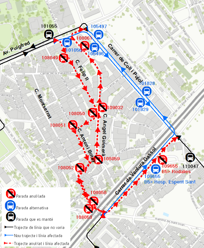 Plànol il·lustratiu. La informació mostrada al plànol es troba descrita al text d'aquesta pàgina.