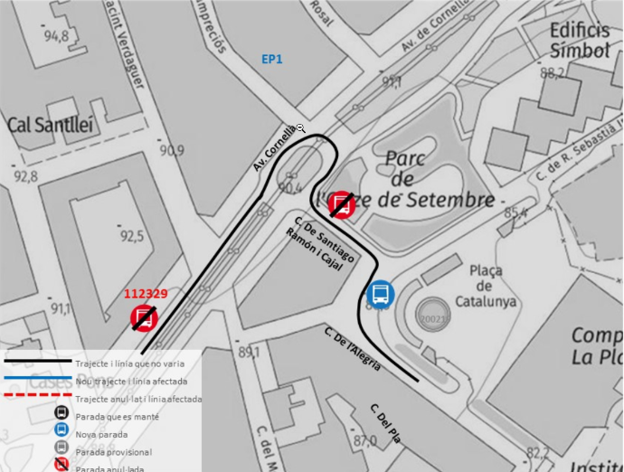 Plànol il·lustratiu. La informació mostrada al plànol es troba descrita al text d'aquesta pàgina.