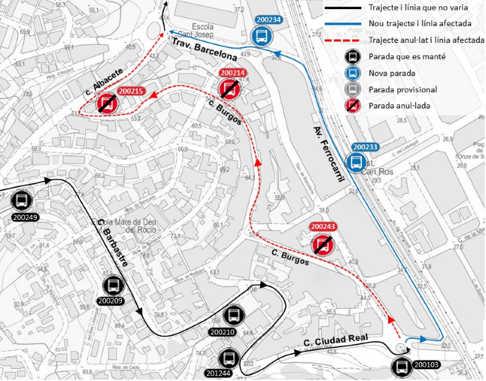 Plànol il·lustratiu. La informació mostrada al plànol es troba descrita al text d'aquesta pàgina.