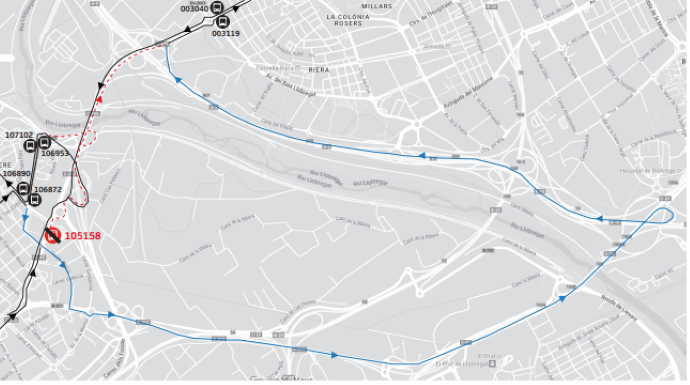 Plànol il·lustratiu. La informació mostrada al plànol es troba descrita al text d'aquesta pàgina.