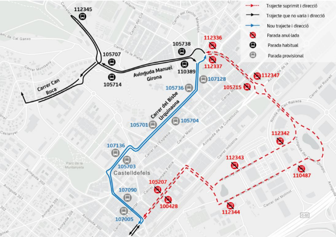 Plànol il·lustratiu. La informació mostrada al plànol es troba descrita al text d'aquesta pàgina.