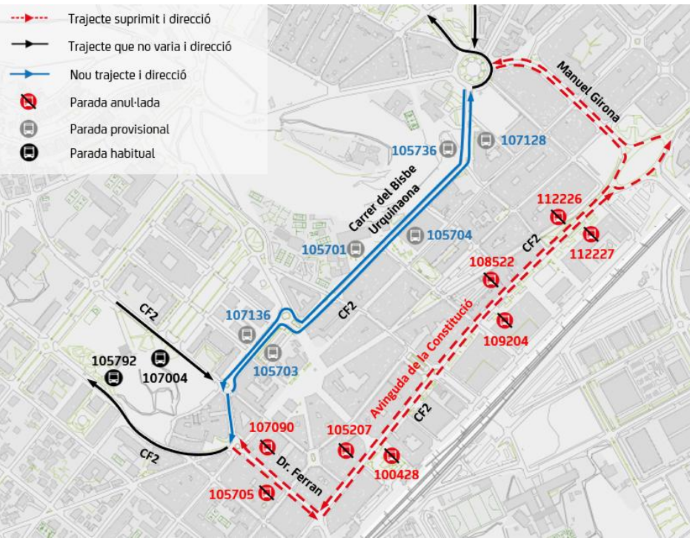 Plànol il·lustratiu. La informació mostrada al plànol es troba descrita al text d'aquesta pàgina.