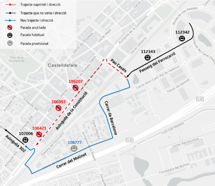 Plànol il·lustratiu. La informació mostrada al plànol es troba descrita al text d'aquesta pàgina.