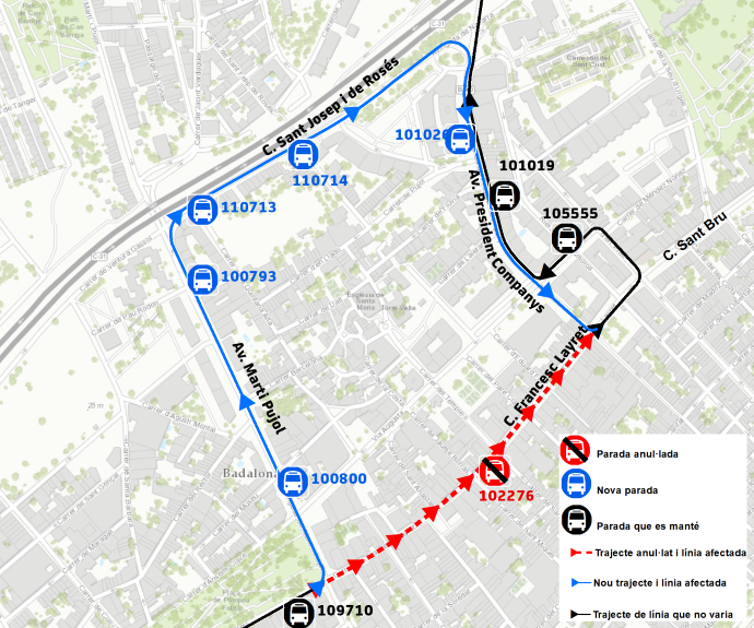 Plànol il·lustratiu. La informació mostrada al plànol es troba descrita al text d'aquesta pàgina.