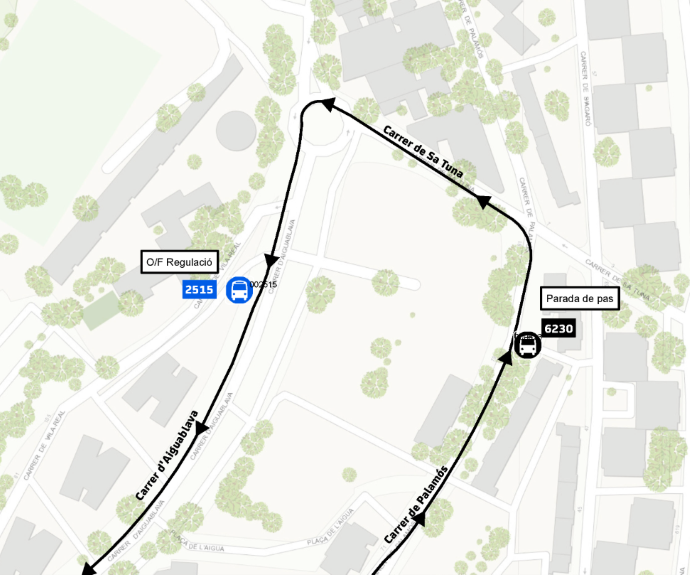 Plànol il·lustratiu. La informació mostrada al plànol es troba descrita al text d'aquesta pàgina.