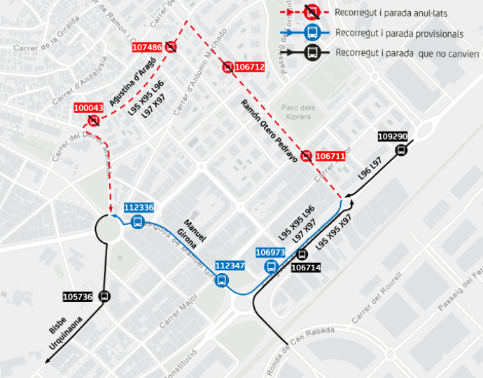 Plànol il·lustratiu. La informació mostrada al plànol es troba descrita al text d'aquesta pàgina.
