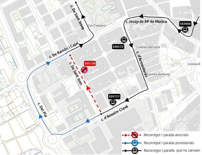 Plànol il·lustratiu. La informació mostrada al plànol es troba descrita al text d'aquesta pàgina.