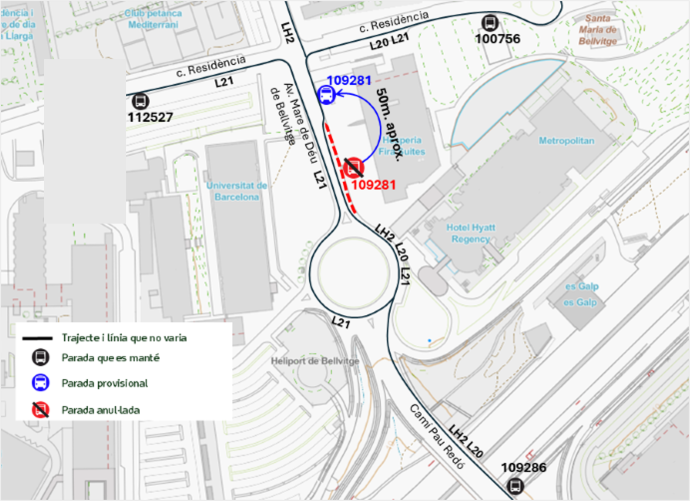 Plànol il·lustratiu. La informació mostrada al plànol es troba descrita al text d'aquesta pàgina.