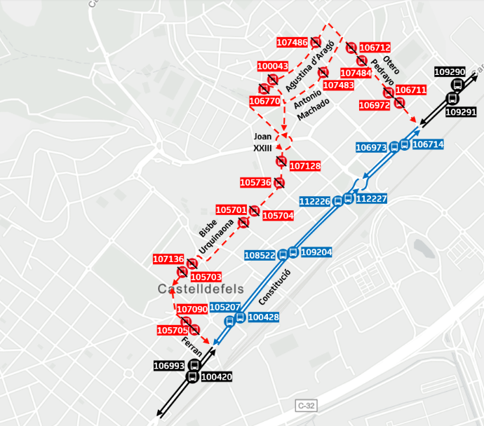 Plànol il·lustratiu. La informació mostrada al plànol es troba descrita al text d'aquesta pàgina.
