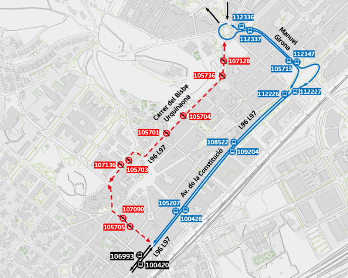 Plànol il·lustratiu. La informació mostrada al plànol es troba descrita al text d'aquesta pàgina.