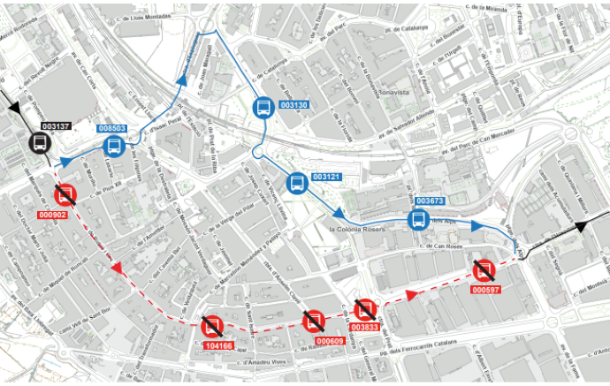 Plànol il·lustratiu. La informació mostrada al plànol es troba descrita al text d'aquesta pàgina.